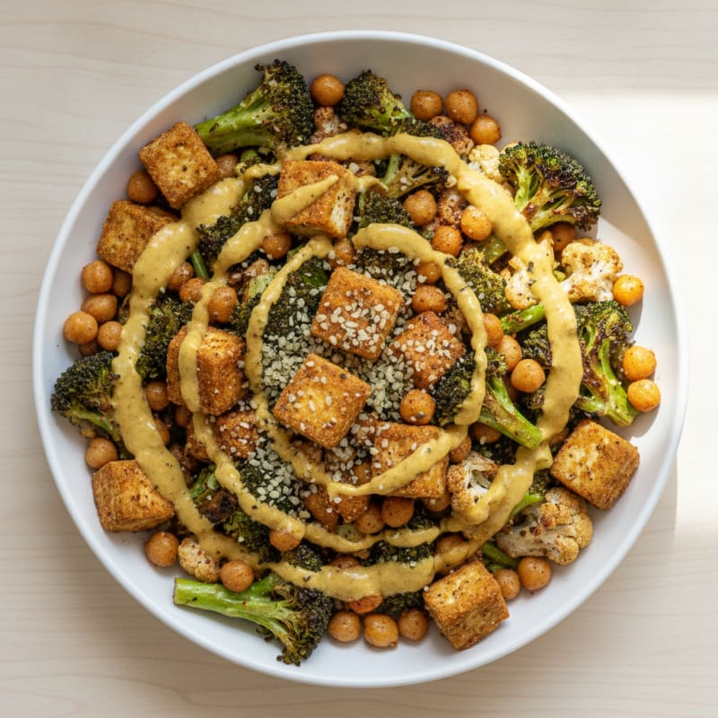 Roasted Vegetable and Chickpea Power Bowl