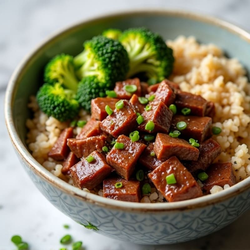 Ginger-Garlic Beef and Broccoli Rice Bowl