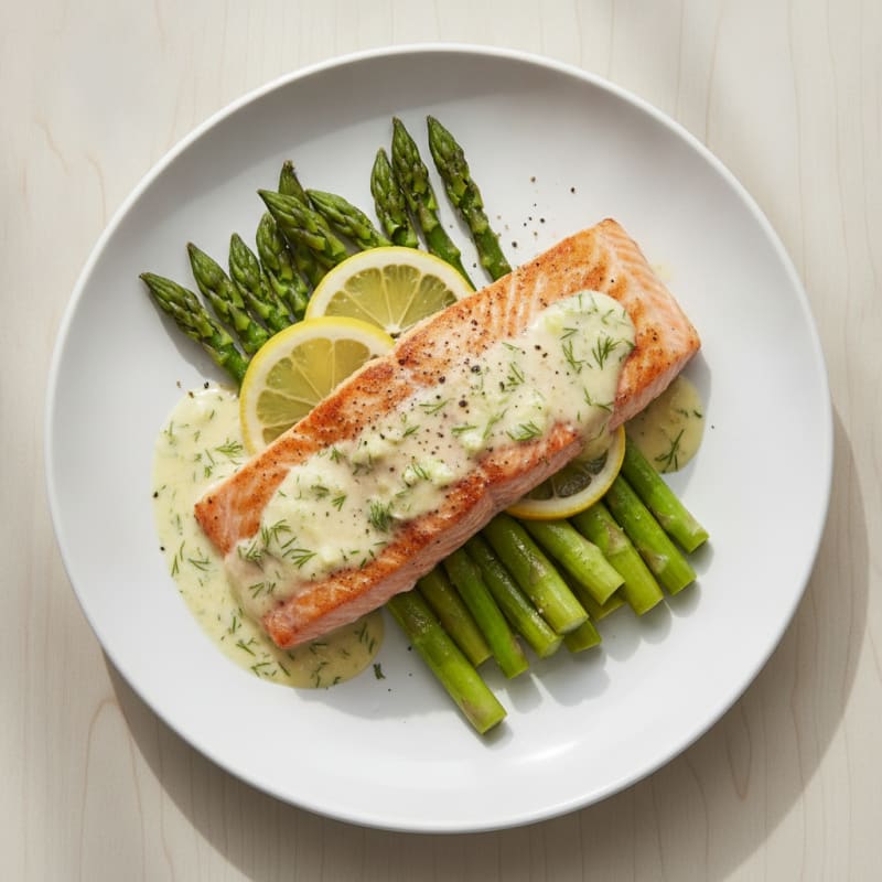 Pan-Seared Salmon with Lemon-Dill Sauce