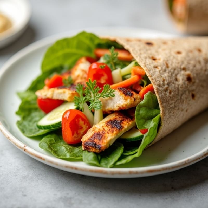 Fresh Crunchy Garden Vegetable Whole Wheat Wrap