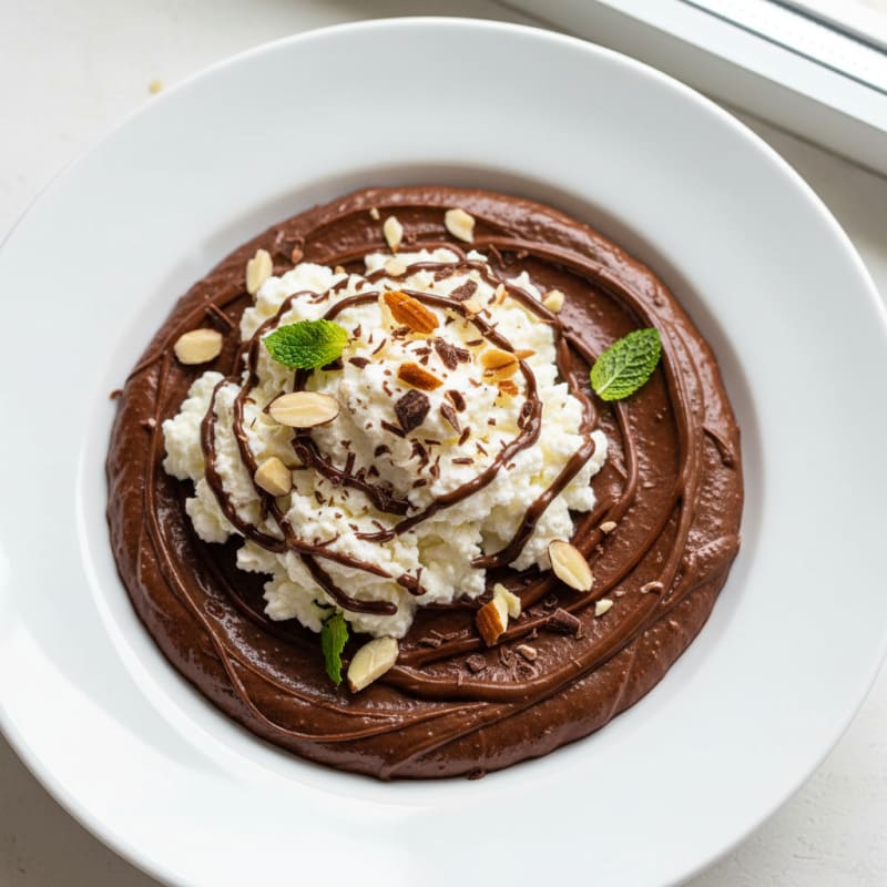 Silky Chocolate Protein Pudding with Cottage Cheese