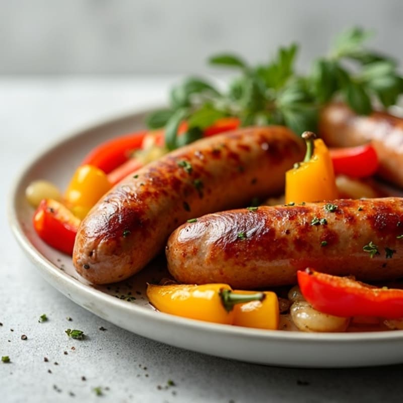 Herb-Roasted Italian Sausage with Bell Peppers and Onions
