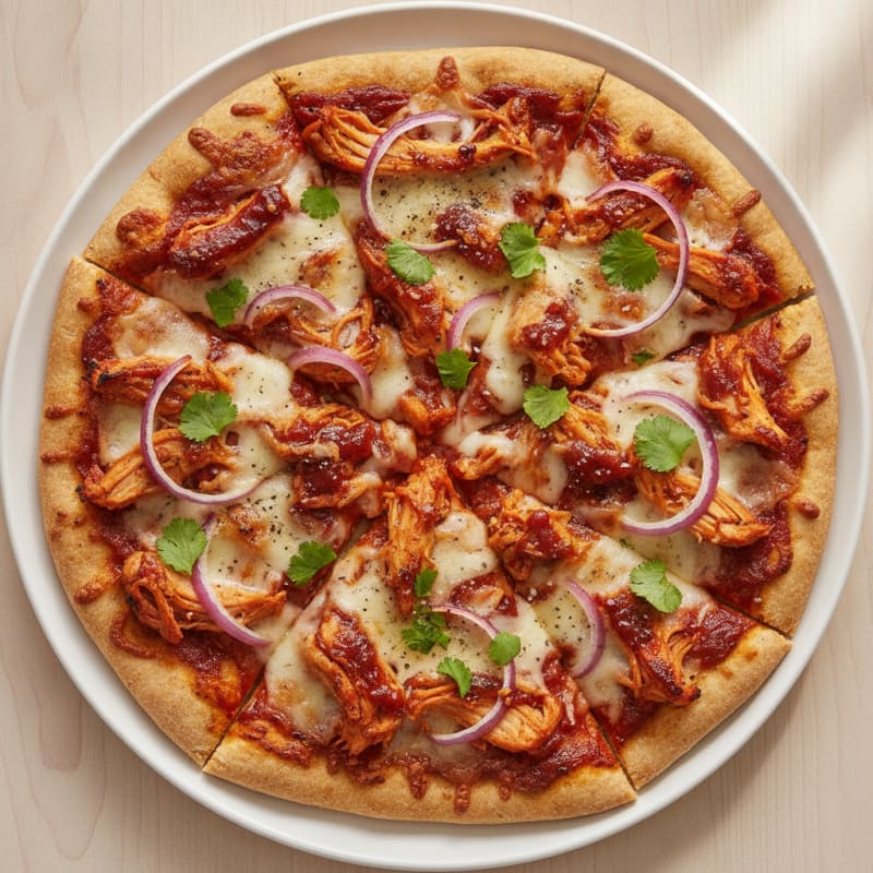 BBQ Chicken Pizza with Red Onion
