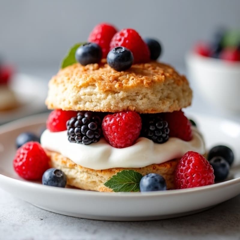 Protein-Packed Greek Yogurt Berry Shortcake