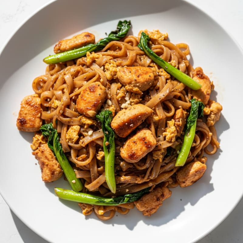 Pad See Ew with Wide Rice Noodles