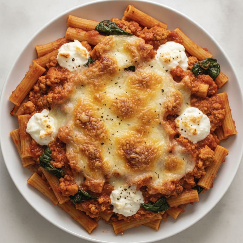 Classic Baked Ziti with Ricotta
