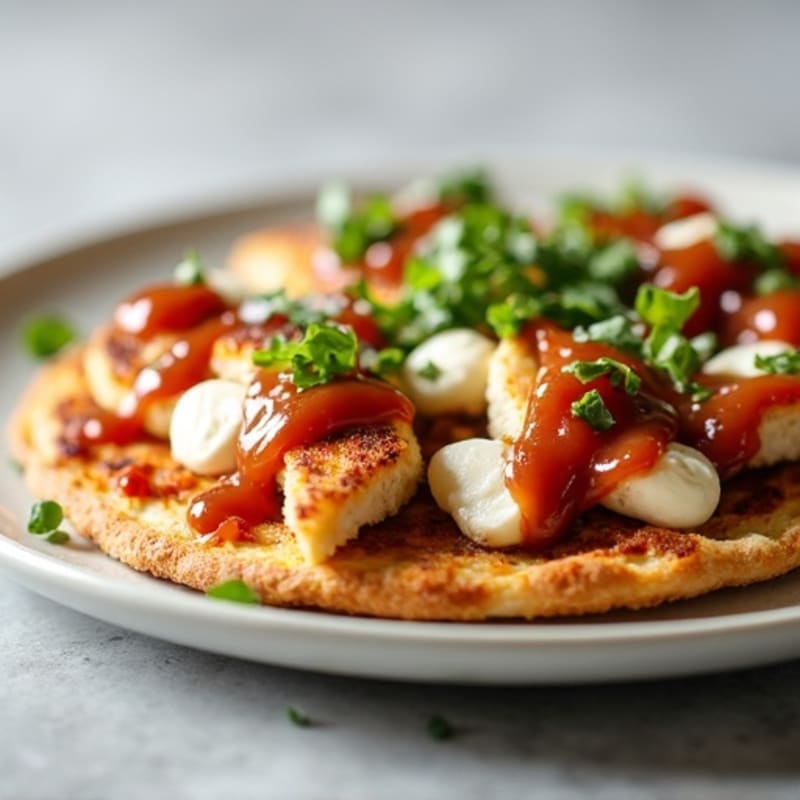 Chicken BBQ Ranch Crispy Flatbread