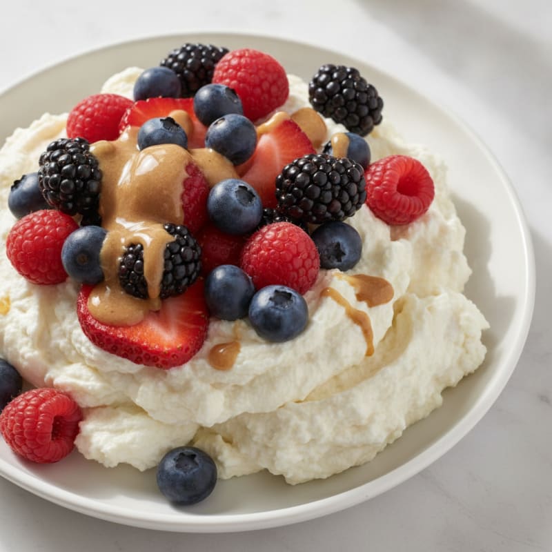 Silky Greek Yogurt Protein Mousse with Mixed Berries