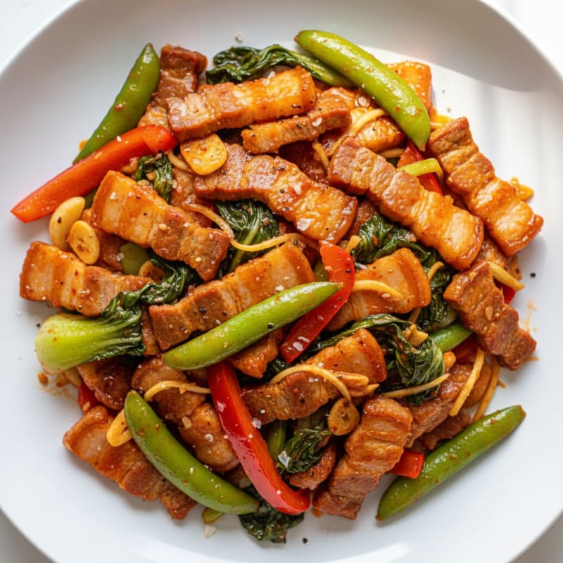 Spicy Gochujang Pork Belly Stir-Fry
