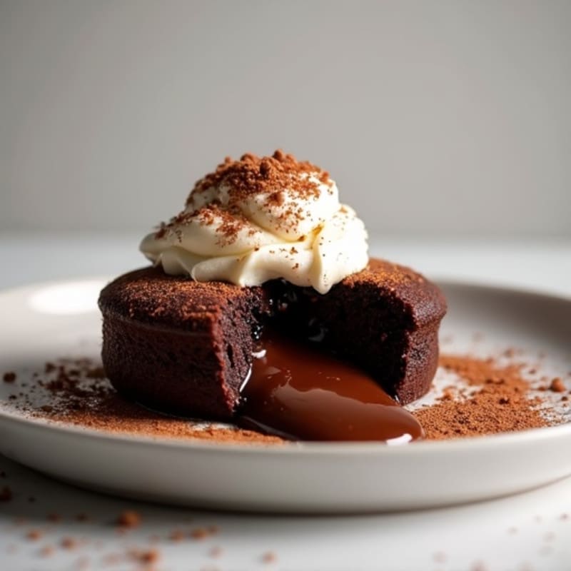 Protein-Rich Dark Chocolate Lava Cake