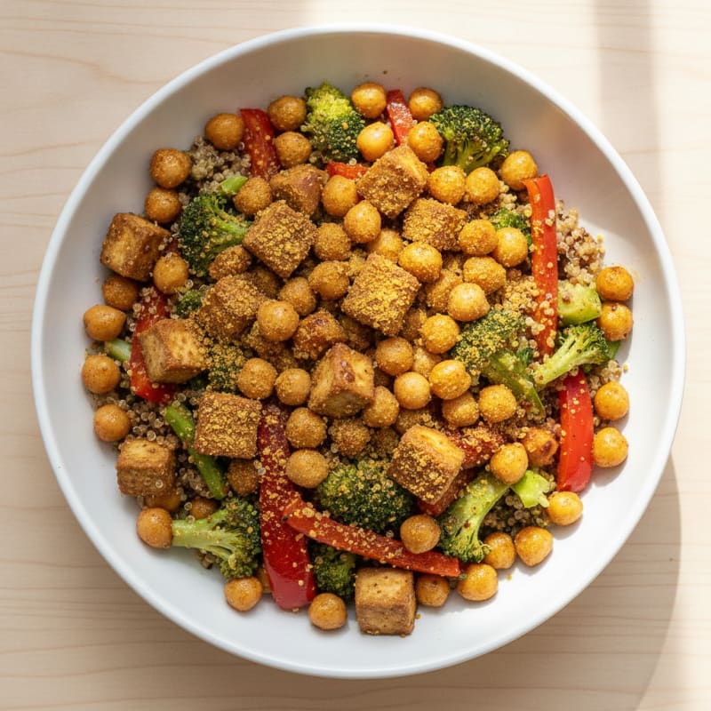 Hearty Chickpea and Vegetable Grain Bowl