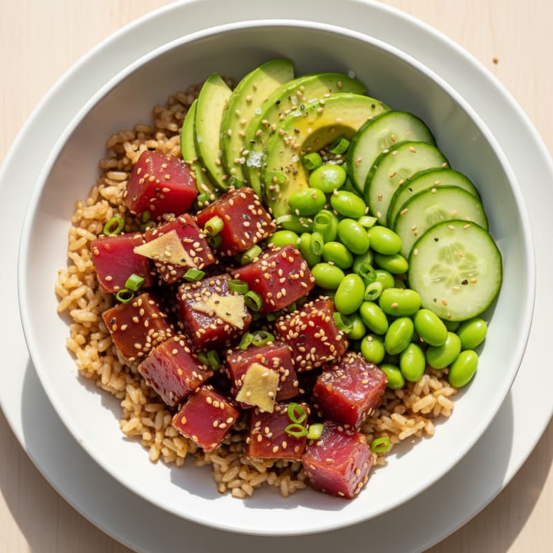 Ahi Tuna Hawaiian Poke Bowl