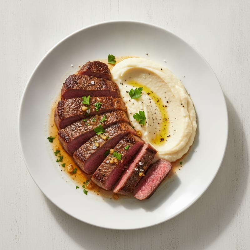 Pan-Seared Steak with Garlic Herb Butter