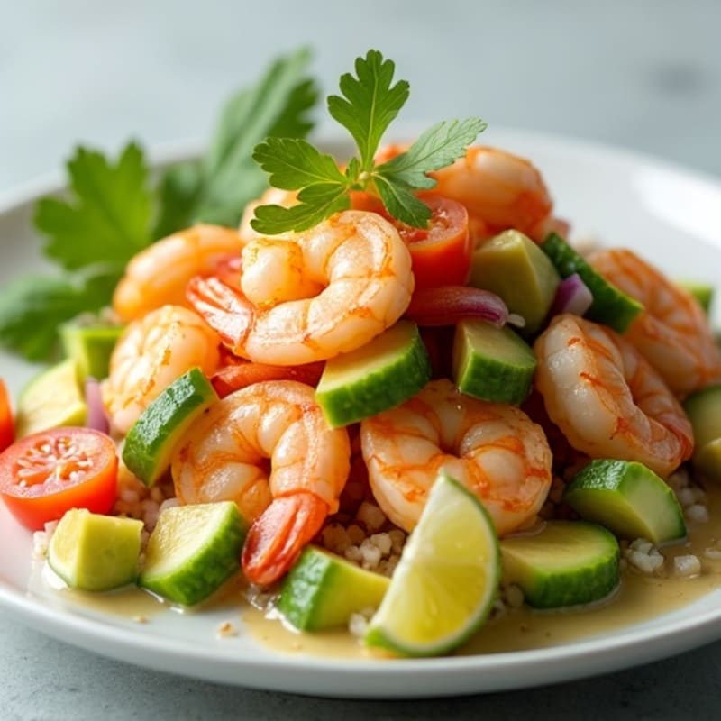 Citrus-Marinated Shrimp and Creamy Avocado Ceviche