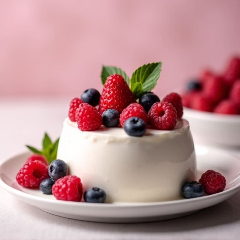 Silky Greek Yogurt Protein Mousse with Fresh Berries