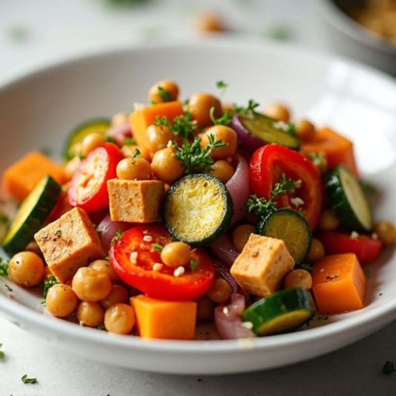 Roasted Rainbow Vegetable Medley with Garlic Herb Seasoning