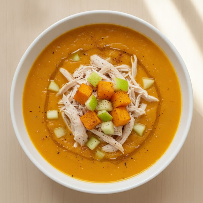Roasted Butternut Squash and Apple Soup