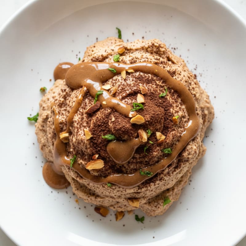 Creamy Vegan Protein Mousse with Almond Butter and Cacao