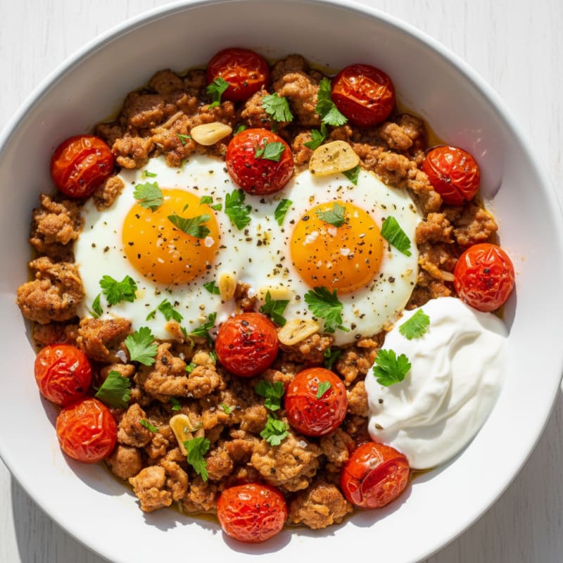 Baked Eggs with Roasted Tomatoes