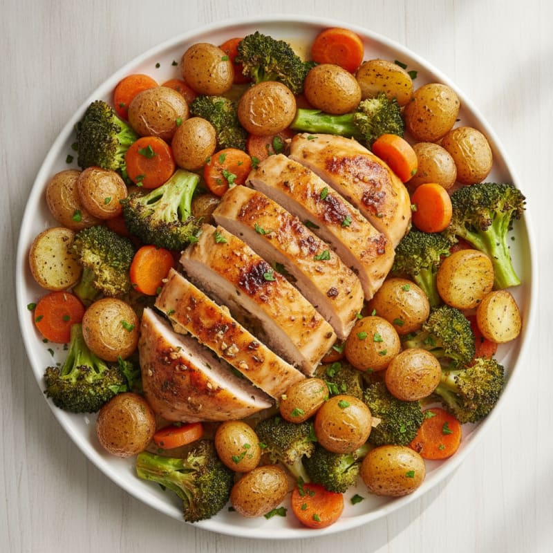 Garlic Herb Roasted Chicken with Vegetables