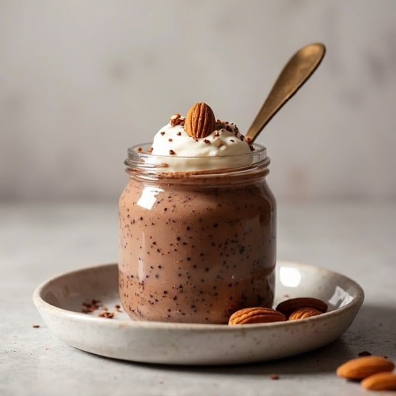 Protein Chocolate Chia Pudding with Whey and Almonds