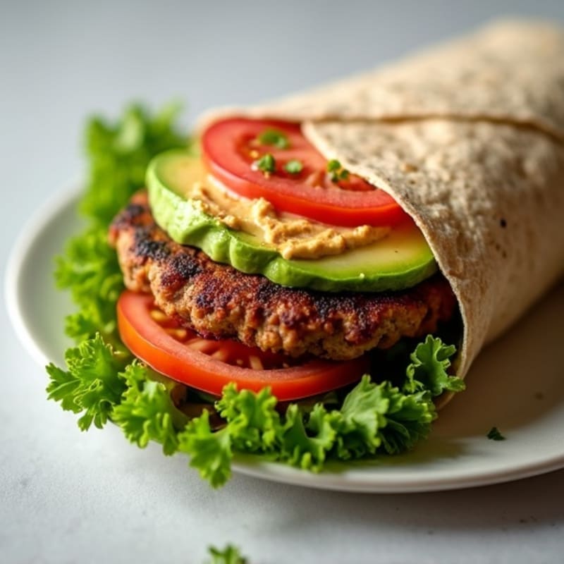 Loaded Veggie Burger Wrap