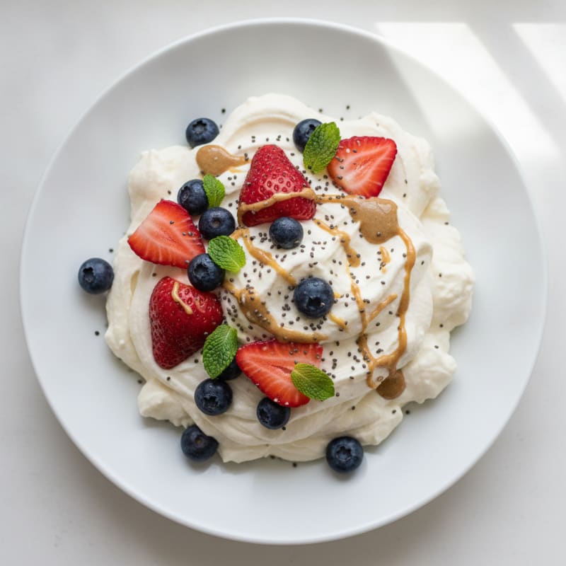 Silky Greek Yogurt Protein Mousse with Berries