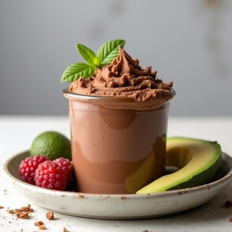 Chocolate Protein Mousse with Almond Butter