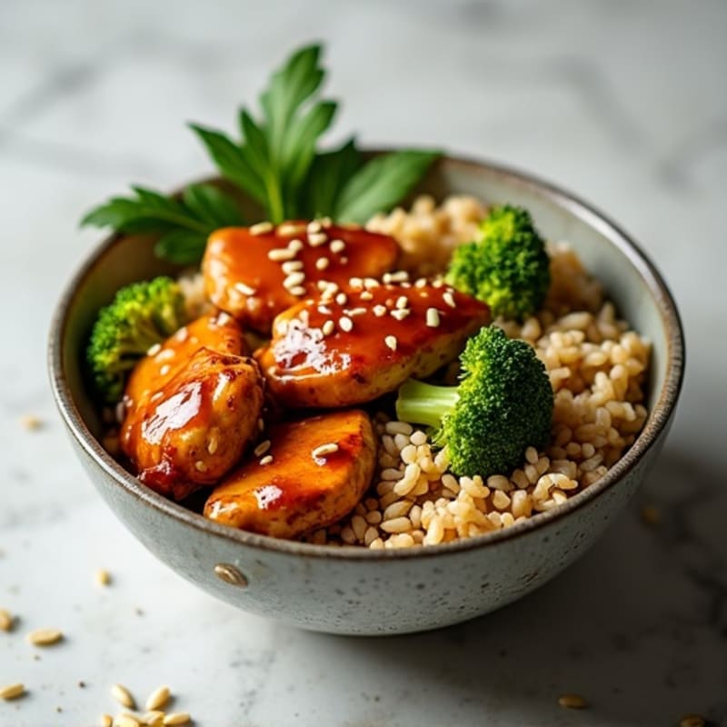 Sticky Ginger-Garlic Teriyaki Chicken Bowl