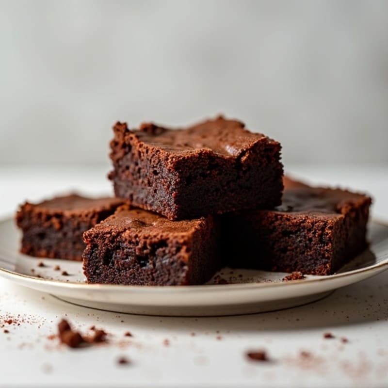 Flourless Fudgy Dark Chocolate Brownies