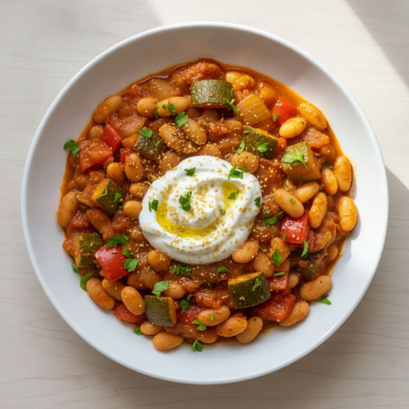 Harissa White Bean and Vegetable Tagine