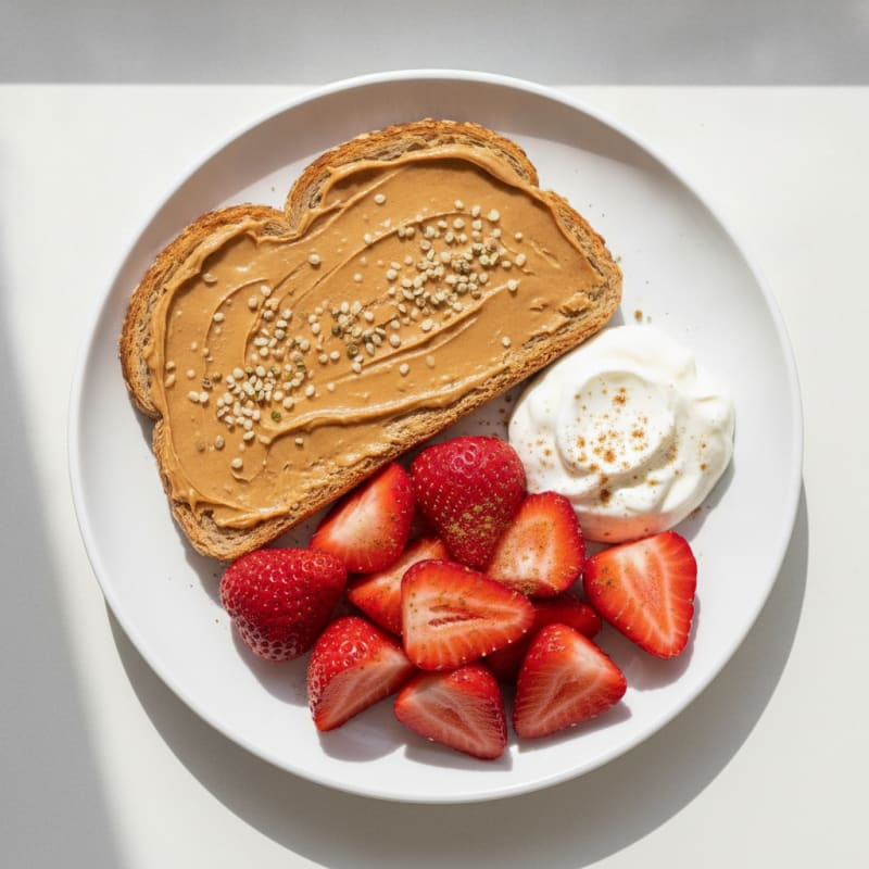 Protein-Packed Sprouted Peanut Butter Toast