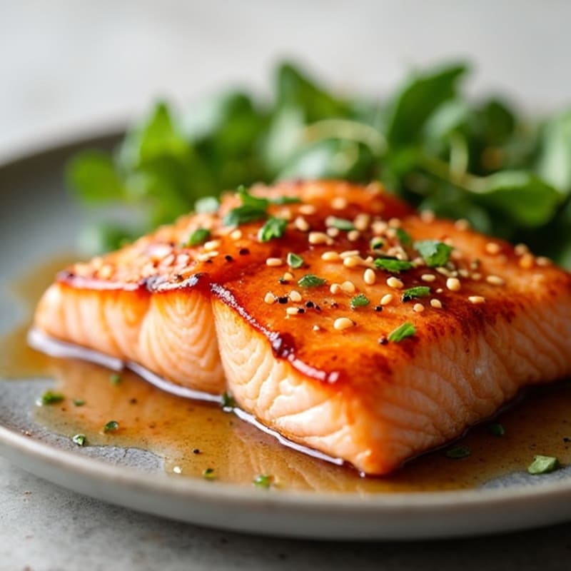 Honey-Ginger Glazed Salmon with Sesame