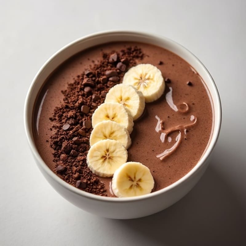 Creamy Dark Chocolate Protein Smoothie Bowl