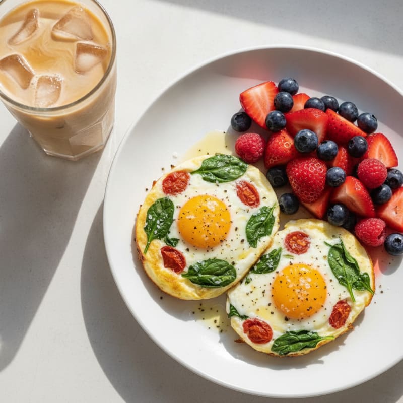 Baked Eggs with Fresh Fruit Medley