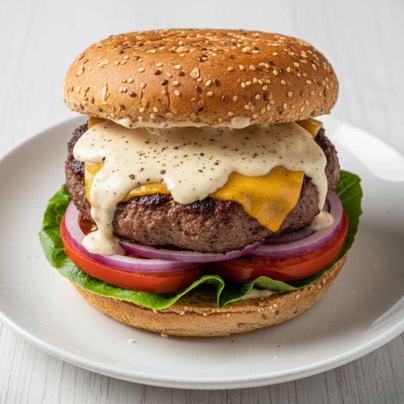 Classic Beef Cheeseburger with Secret Sauce