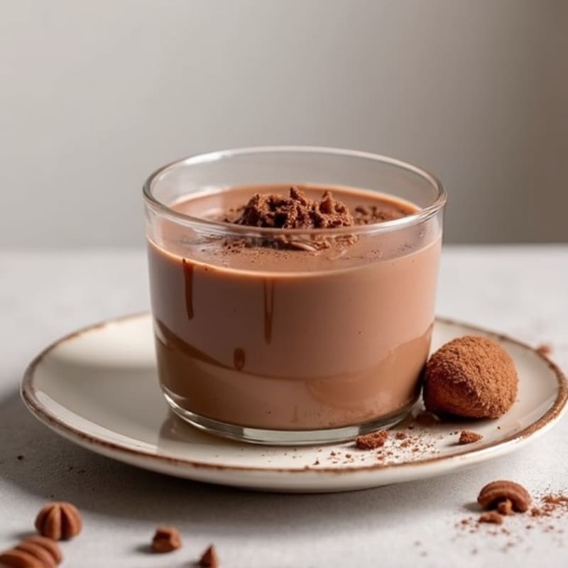 Silky Chocolate Protein Pudding with Almond Butter Swirl