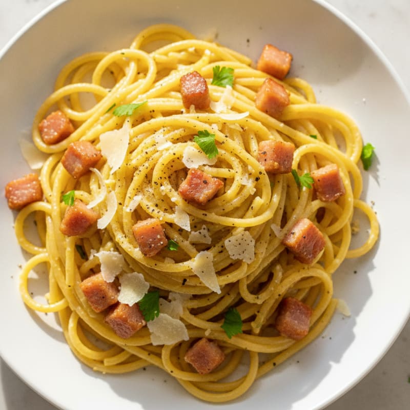 Classic Pasta Carbonara with Pancetta