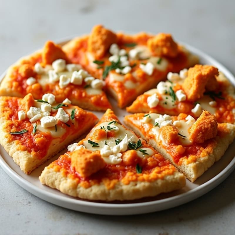 Crispy Buffalo Chicken Cauliflower Crust Pizza