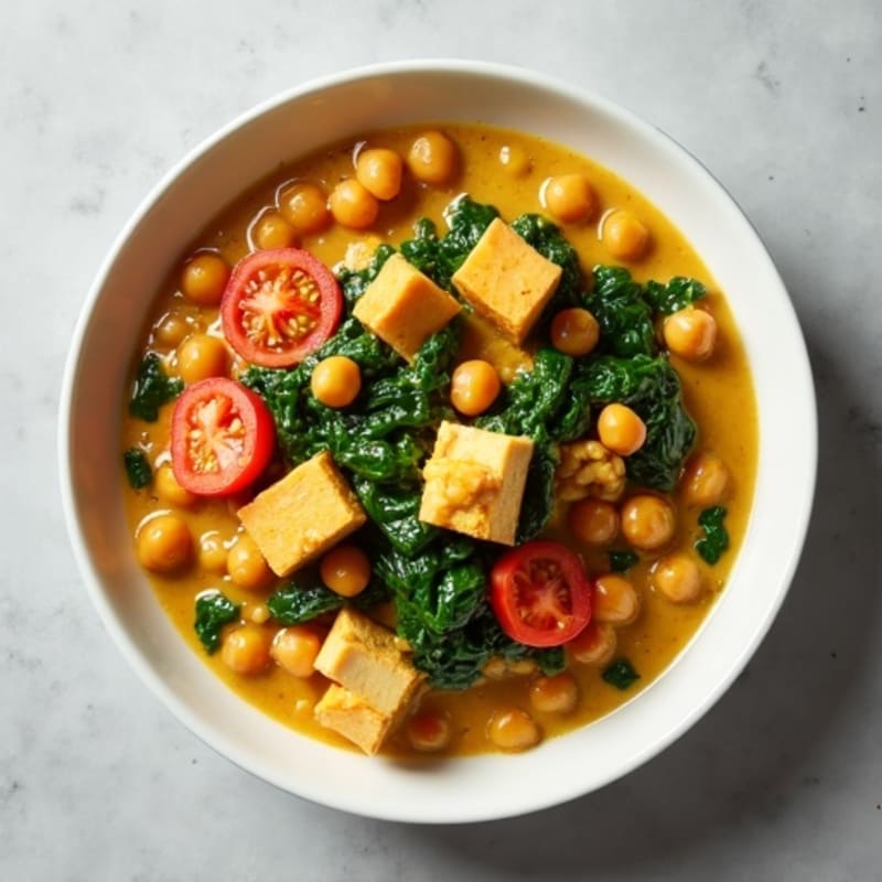 Creamy Chickpea and Spinach Curry