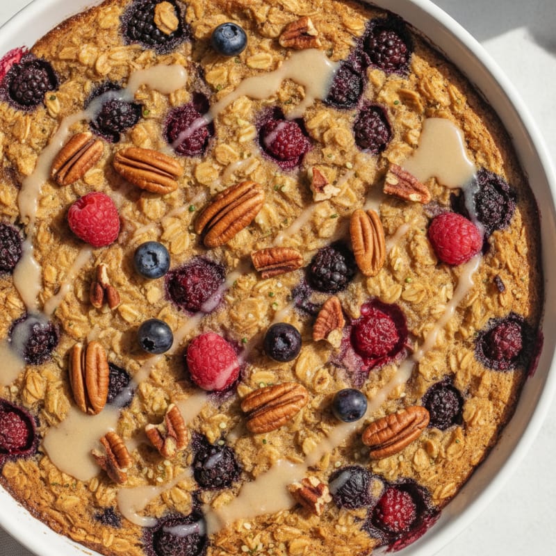 Baked Berry Pecan Oatmeal