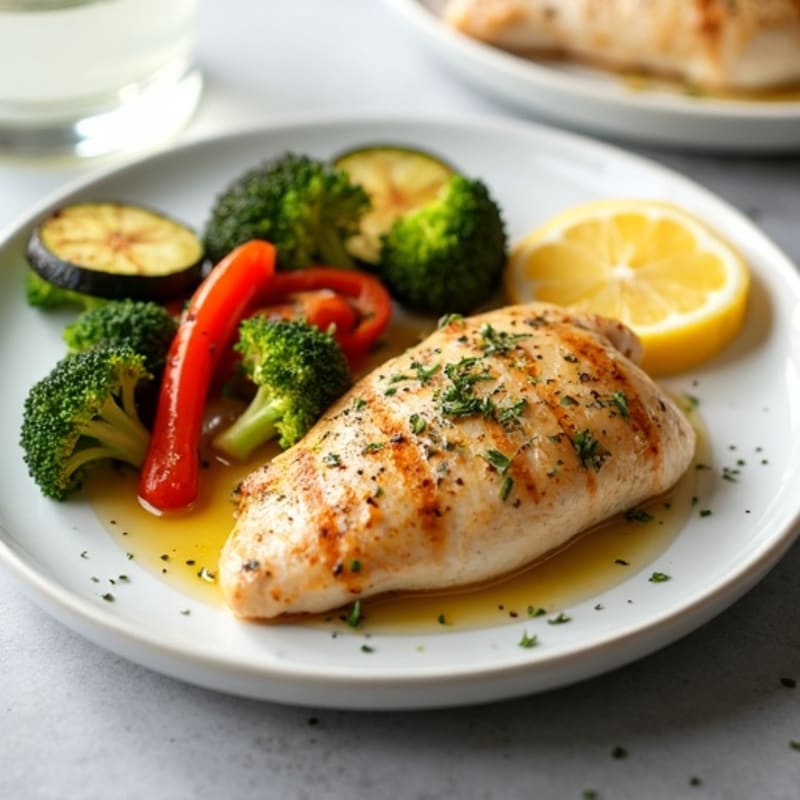 Lemon Garlic Spiced Chicken with Roasted Vegetables