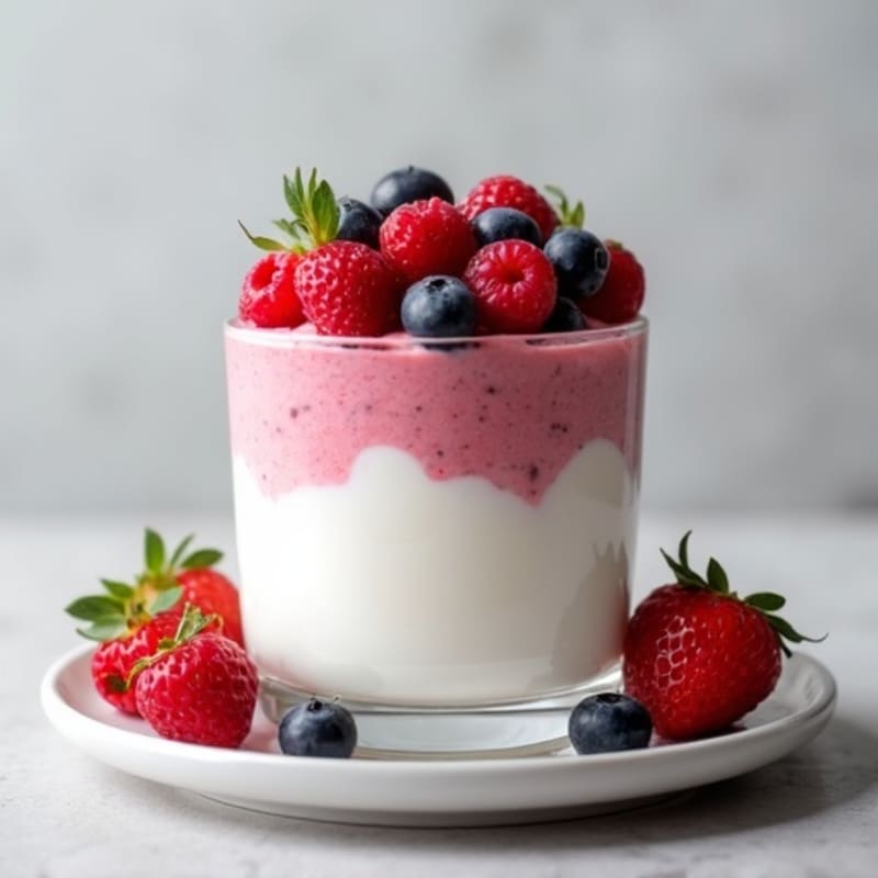 Silky Greek Yogurt Protein Mousse with Fresh Berries