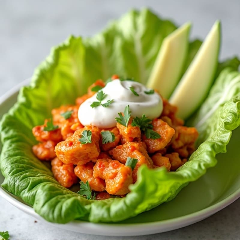 Spicy Buffalo Ranch Chicken Lettuce Wrap