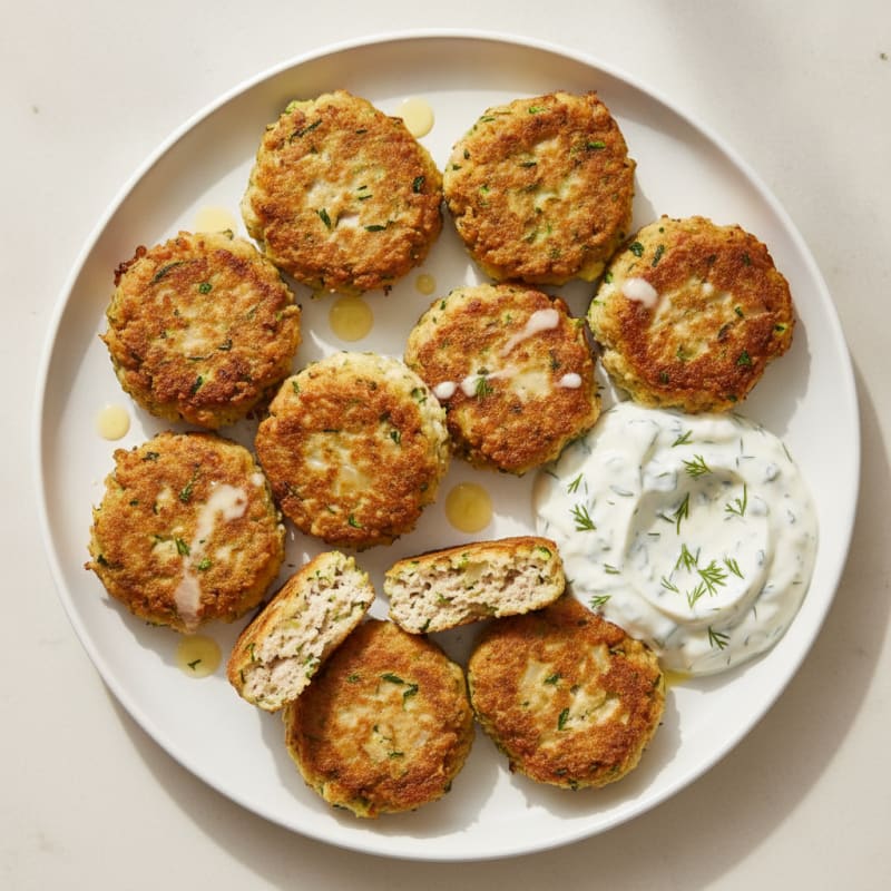 Zucchini and Onion Fritter Bites