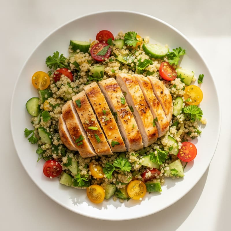 Lemon Herb Chicken and Quinoa Salad