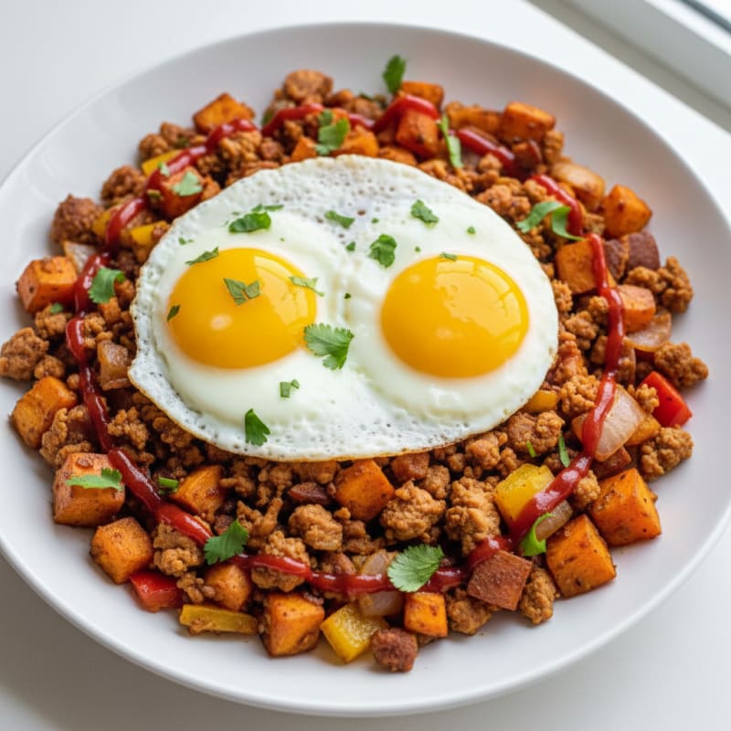 Smoky Chorizo and Sweet Potato Hash