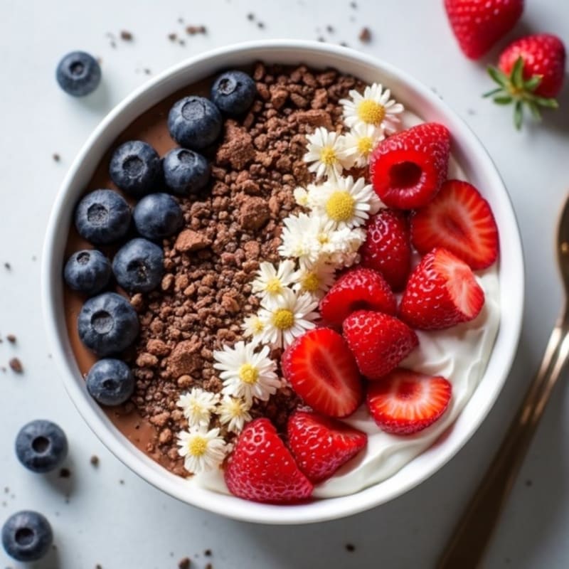 Creamy Chocolate Berry Protein Bowl