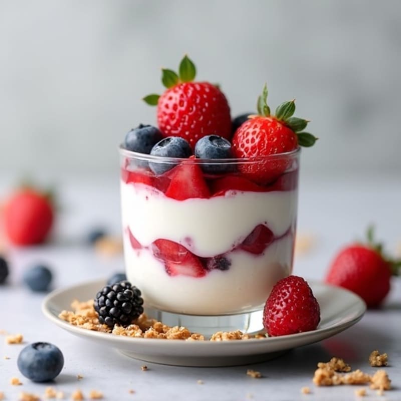 Creamy Greek Yogurt Protein Parfait with Mixed Berries