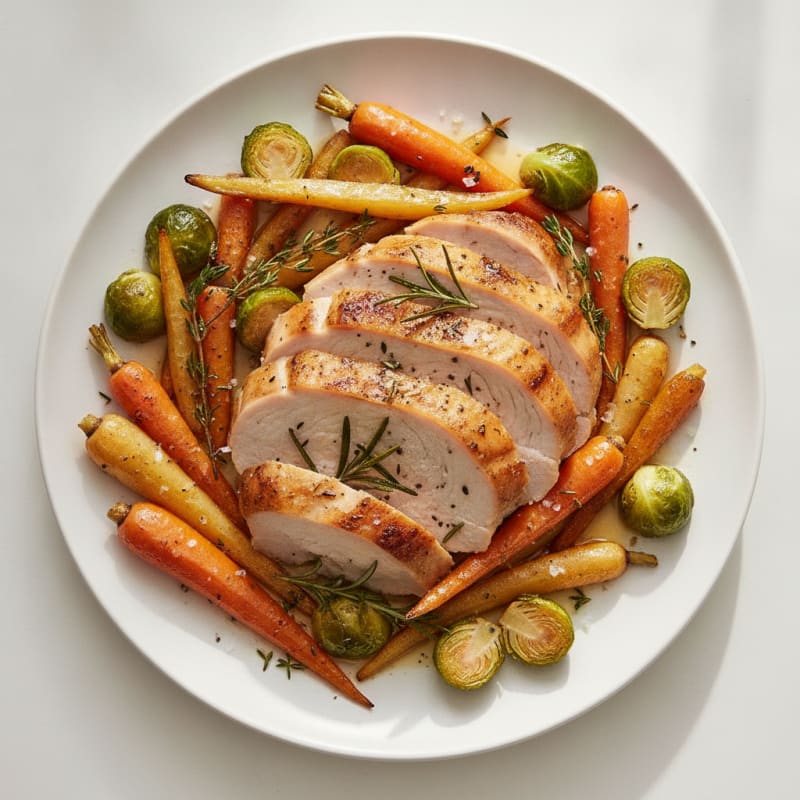 Herb-Roasted Turkey with Root Vegetables